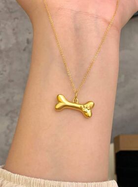 饰品小众国潮新中式代发项链风时尚小吊坠可爱爆款一件小红书骨头