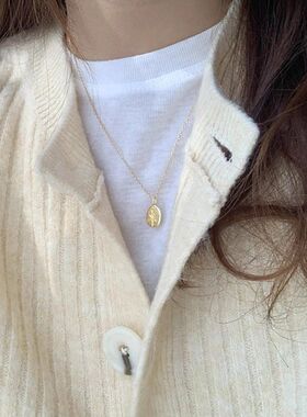 项链锁骨吊坠法式花朵女款链气质