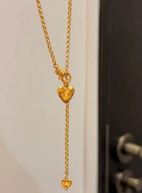 爆款女沙爱心复古锁骨代发下款