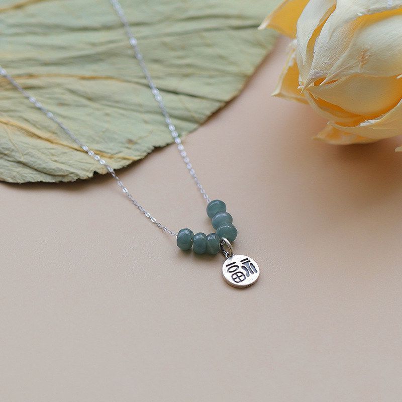 坠项链女纯银999配饰锁骨链首饰珍珠高级感轻奢小众项坠装饰毛衣