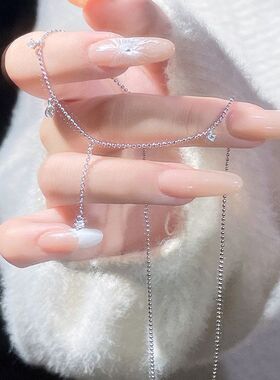 女流苏锁骨新款气质项链锆石潮