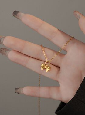 女小众项链链送气质温柔蝴蝶结