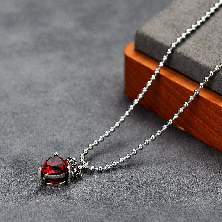 性项链女纯银999配饰锁骨链首饰珍珠高级感轻奢小众项坠装饰毛衣