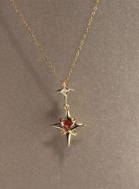 气质交叉锆百搭美少女芒项链链锁