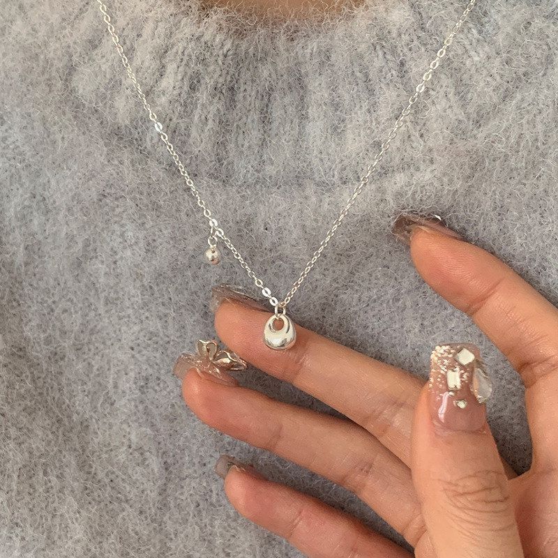 意项链女纯银999配饰锁骨链首饰