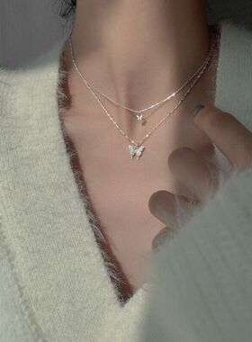 设计感小红书网红轻链锁骨同款