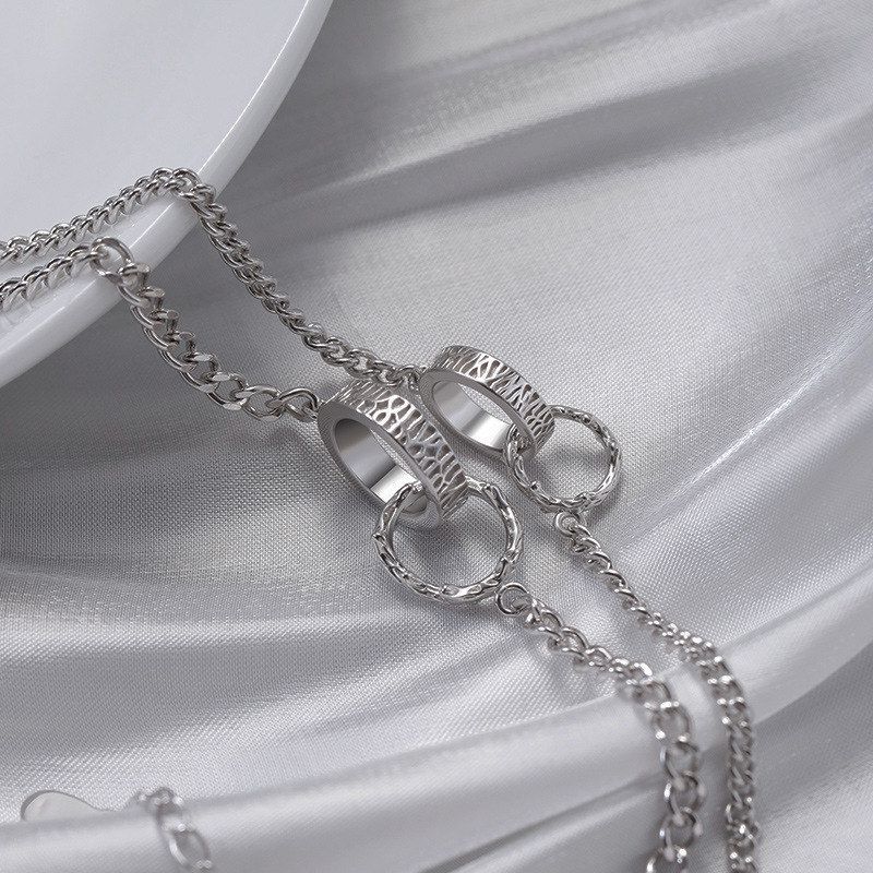 淡项链女纯银999配饰锁骨链首饰