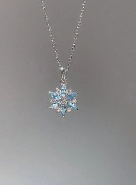 雪花气质颈链不锈钢批发项链女潮