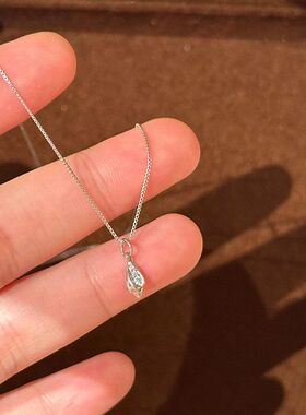 小链小众高级感可爱项链潮流设计女锆石精致迷你海螺颈链锁骨百搭