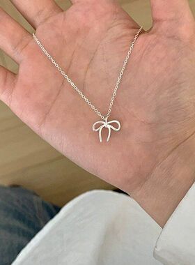 日常蝴蝶结东款女简约链锁骨链潮