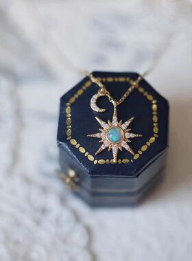 轻奢日女通勤太阳链吊坠项链锁骨