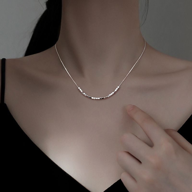 约项链女纯银999配饰锁骨链首饰