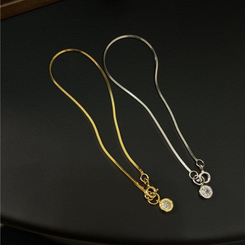 蛇项链女纯银999配饰锁骨链首饰