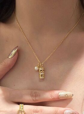 链百搭新款宝珠时尚锁骨女玲珑