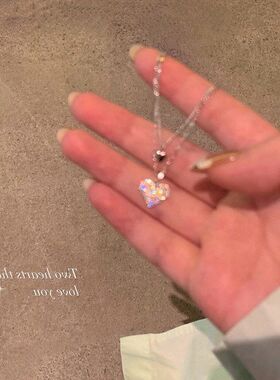 项链层叠小众轻奢锁骨ins戴吊坠