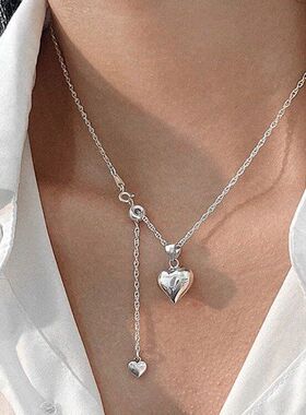 锁骨链新款爱心形百搭链链条轻