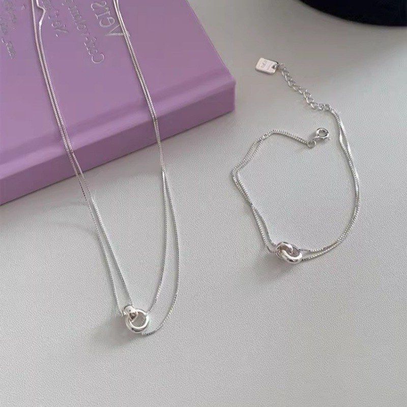 女项链女纯银999配饰锁骨链首饰
