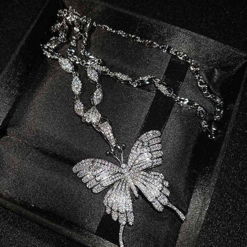 通用18k微镶碧玺镀项链珠宝 扣项链翡翠金女彩宝吊坠满钻