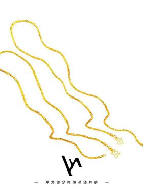 女链潮链真金女镀光珠黄铜金色