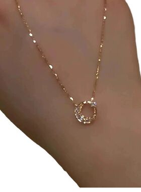 锁骨女友轻奢小众链新款日月星辰