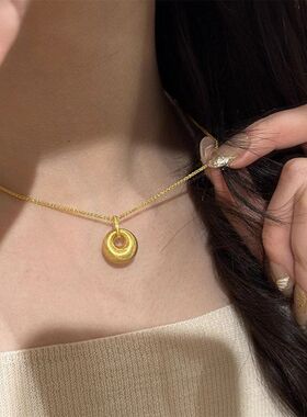 高级感锁骨颈贵气坨简约女项链