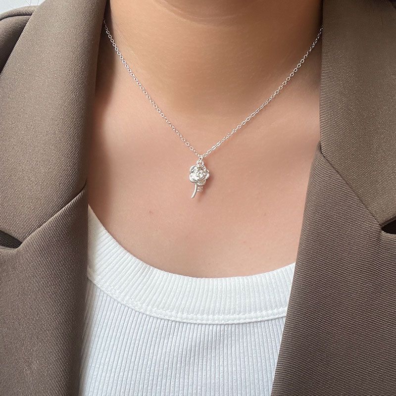 计项链女纯银999配饰锁骨链首饰