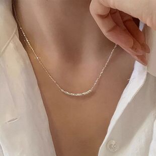女项链通勤百搭竹节设计国风链小众锁骨简约新中式颈链时尚高级感