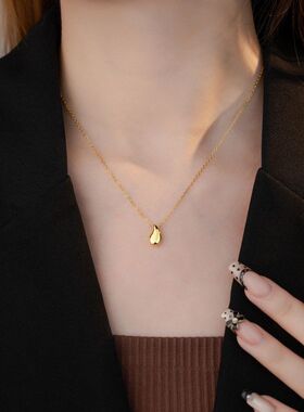 新款代发豆豆女不锈钢链项链锁骨