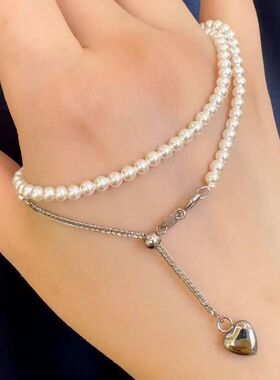 圆珠银链通勤清冷项链「日常抽拉小感流光百搭简约项链」