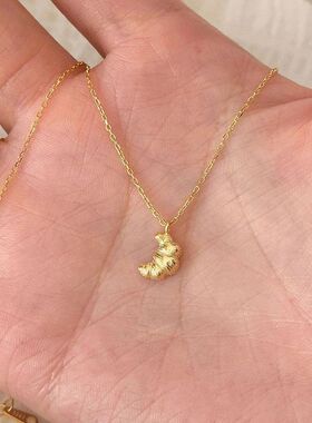 配饰项链可爱同款ins风牛角面包