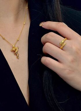 项链新中式个性生肖单坠蛇百搭