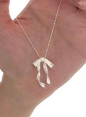 女款项链潮蝴蝶结飘带简约百搭