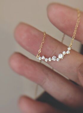 轻奢小众锆石设计新款链项链气质