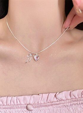 石轻奢粉色个性批发新款蛇骨链