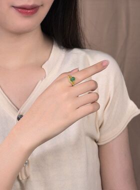 古风越南货女式网玉髓皇冠首饰