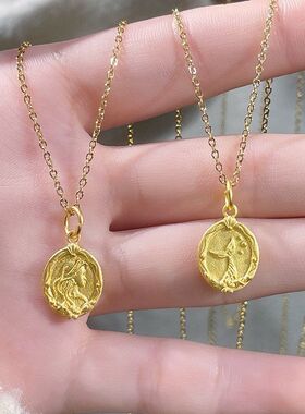 不锈钢小巧链潮风双面女冷淡通勤项链网红美人鱼韩版时尚简约锁骨