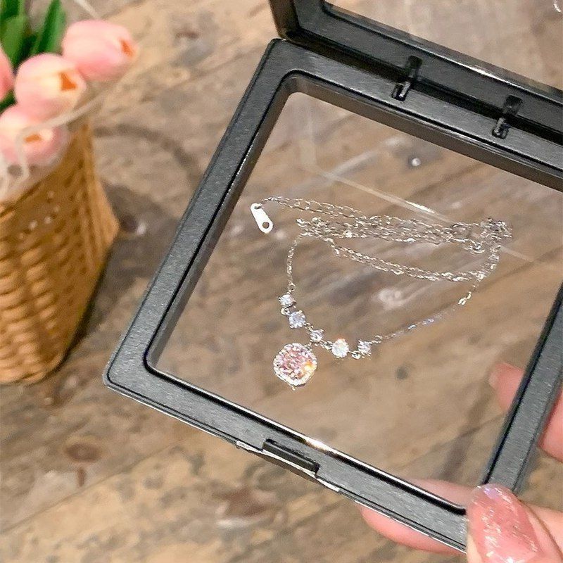 冬项链女纯银999配饰锁骨链首饰珍珠高级感轻奢小众项坠装饰毛衣