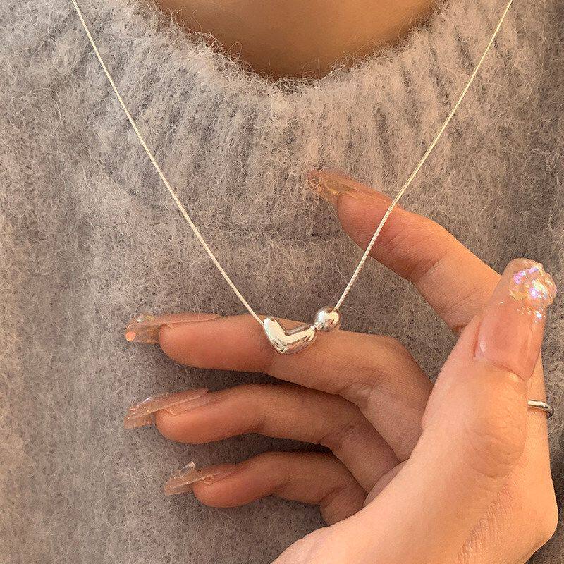 圆珠项链日常经典简颈链冷淡风极代发饰品百搭爱心一件艾瑞雅通勤