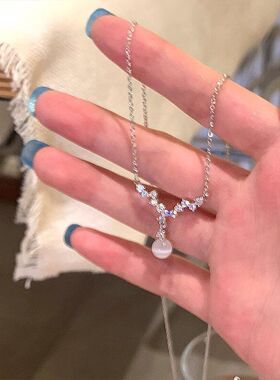 感锆石清冷轻奢小众高级感链夏日