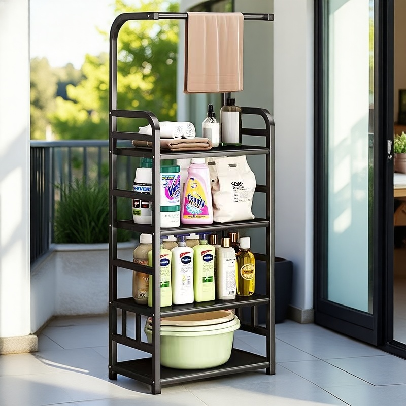 阳台洗衣机旁置物架多层