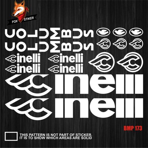 适用 Cinelli改色定制山地车车架贴纸碳纤维车架反光车贴公路车贴