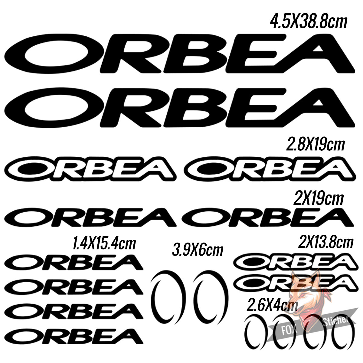 自行车架改装 ORBEA-2 轻量化装饰贴纸多种尺寸防水防晒多色可选
