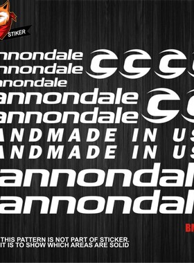 适用Cannondale山地车车架贴纸自行车车架夜间反光贴条贴公路车贴