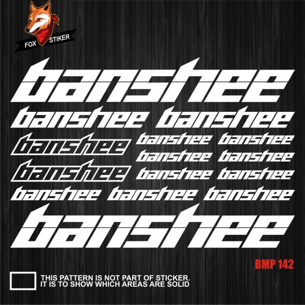 适用Banshee 山地车车架贴纸碳纤维车架反光车贴自行车夜间反光贴