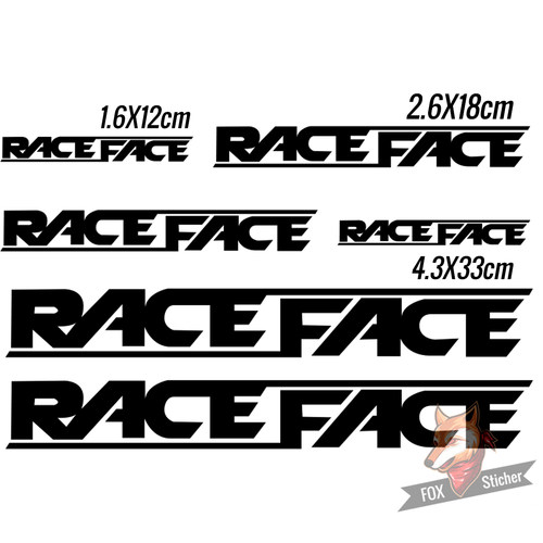 自行车架改装 RACEFACE 轻量化装饰贴纸多种尺寸防水防晒多色可选