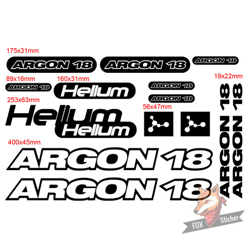 自行车架改装 ARGON 18 轻量化装饰贴纸多种尺寸防水防晒多色可选