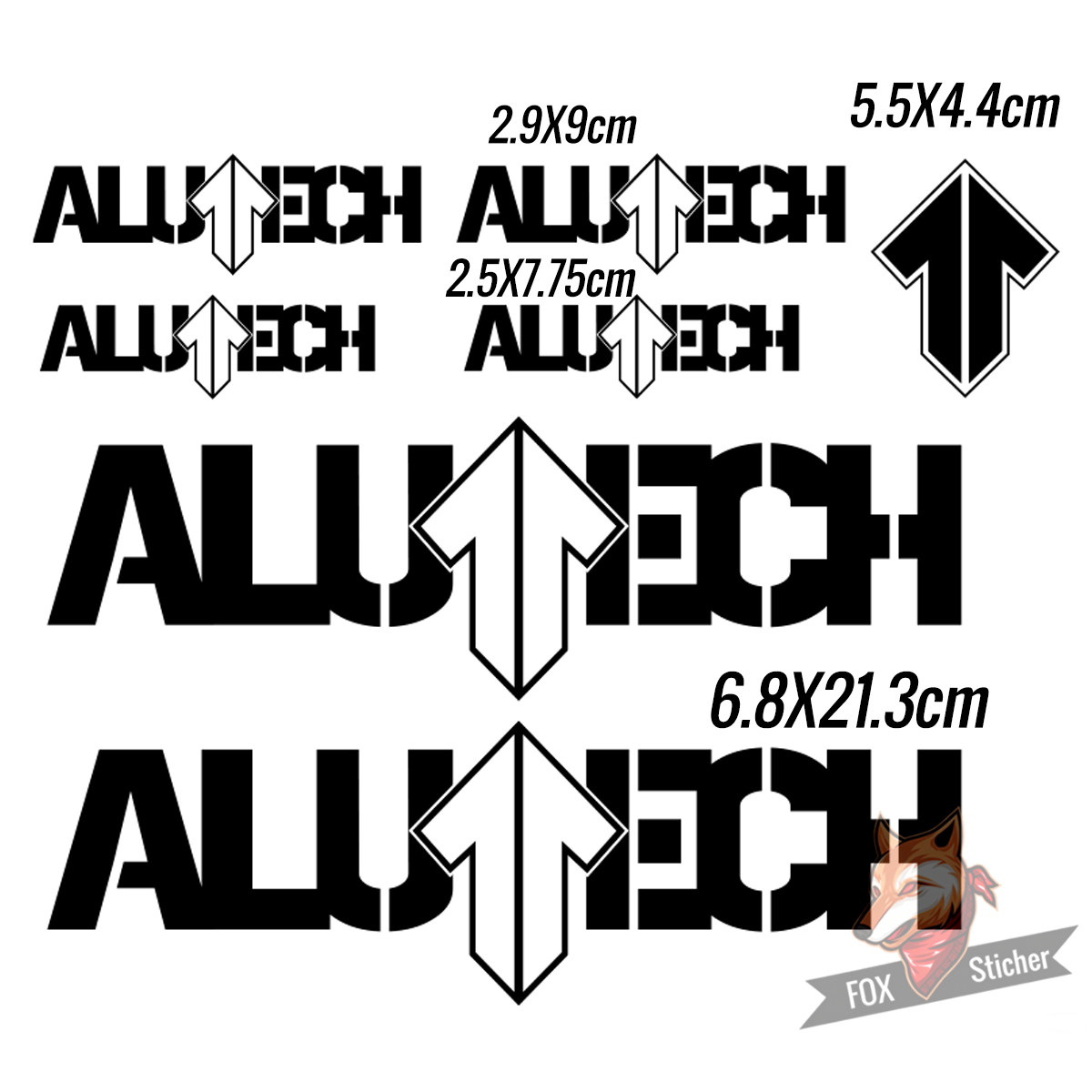 自行车架改装 ALUTECH 轻量化装饰贴纸多种尺寸防水防晒多色可选