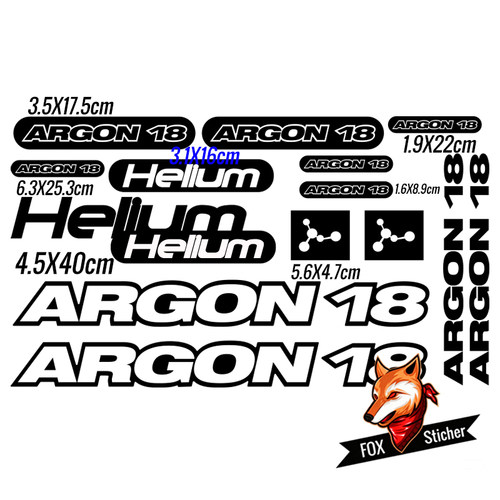 自行车架改装 ARGON 18 轻量化装饰贴纸多种尺寸防水防晒多色可选