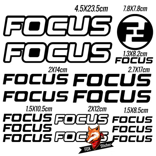 自行车架改装 FOCUS 轻量化装饰贴纸多种尺寸防水防晒多色可选