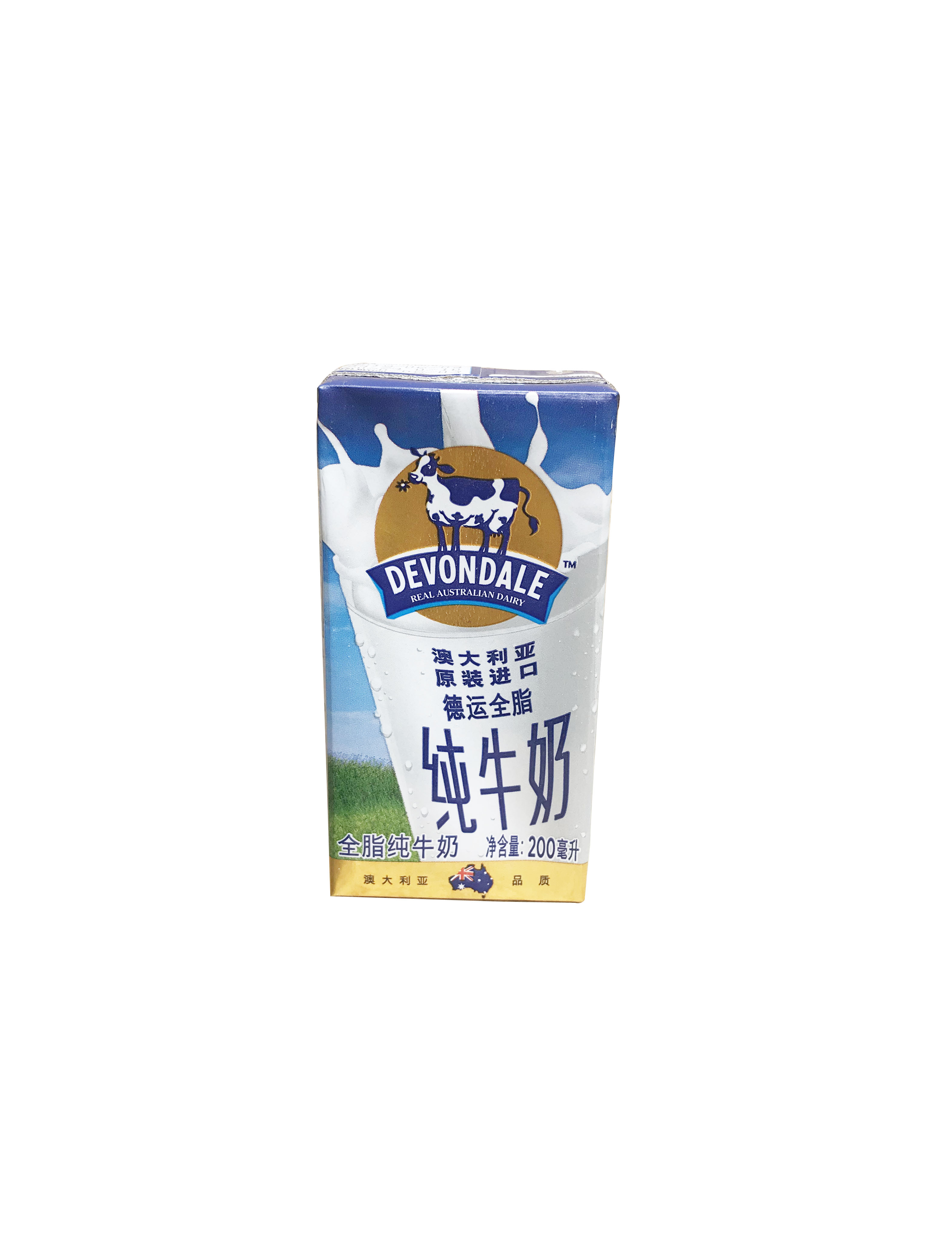 包邮德运全脂纯牛奶 devondale 100% pure milk 250ml
